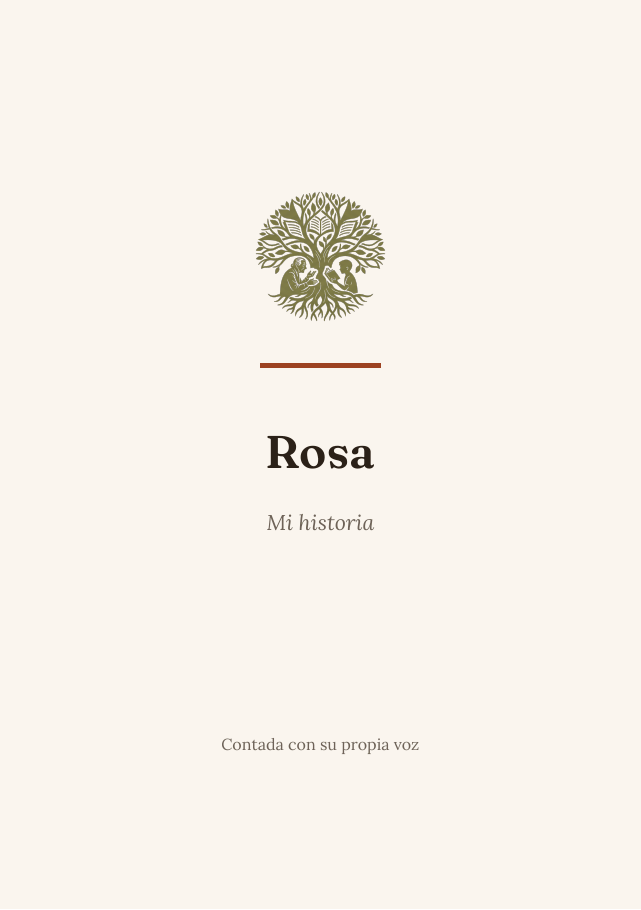 La portada del libro de Rosa.